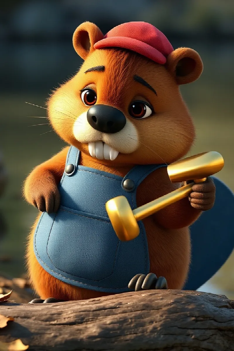 Picture 4 from the tale The Beaver's Golden Hammer