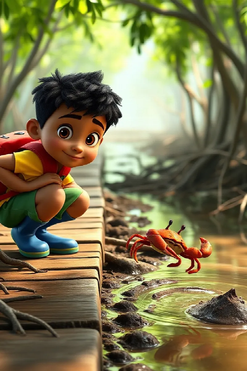Picture 2 from the tale The Boy and the Mudskipper