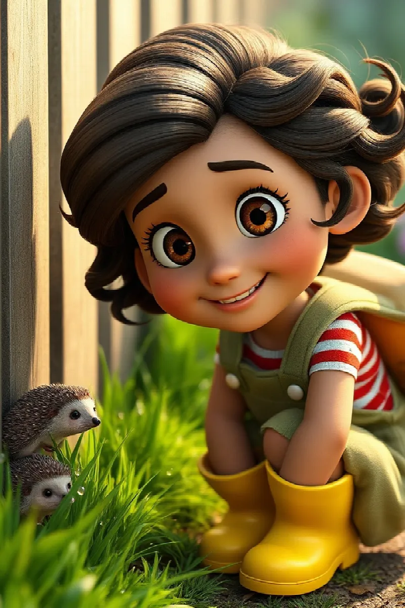 Picture 2 from the tale The Girl and the Hedgehog Garden