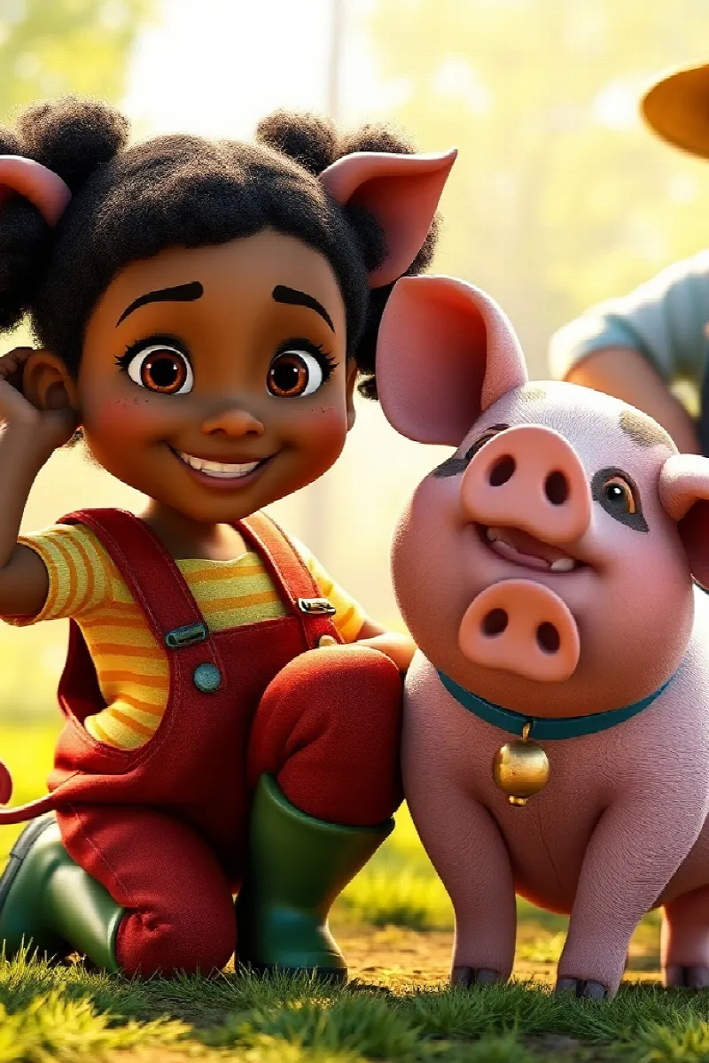 Picture 4 from the tale The Girl and the Pig