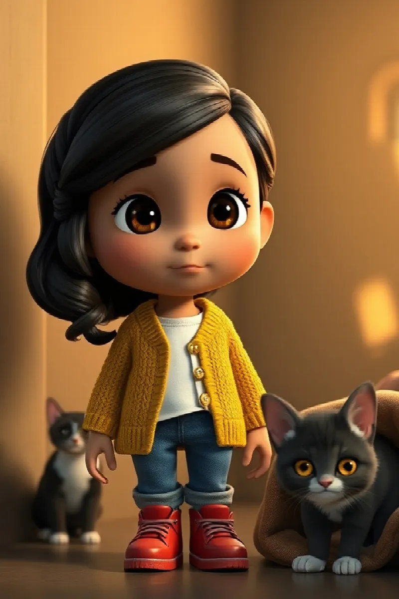 Picture 2 from the tale The Girl and the Rescue Cat