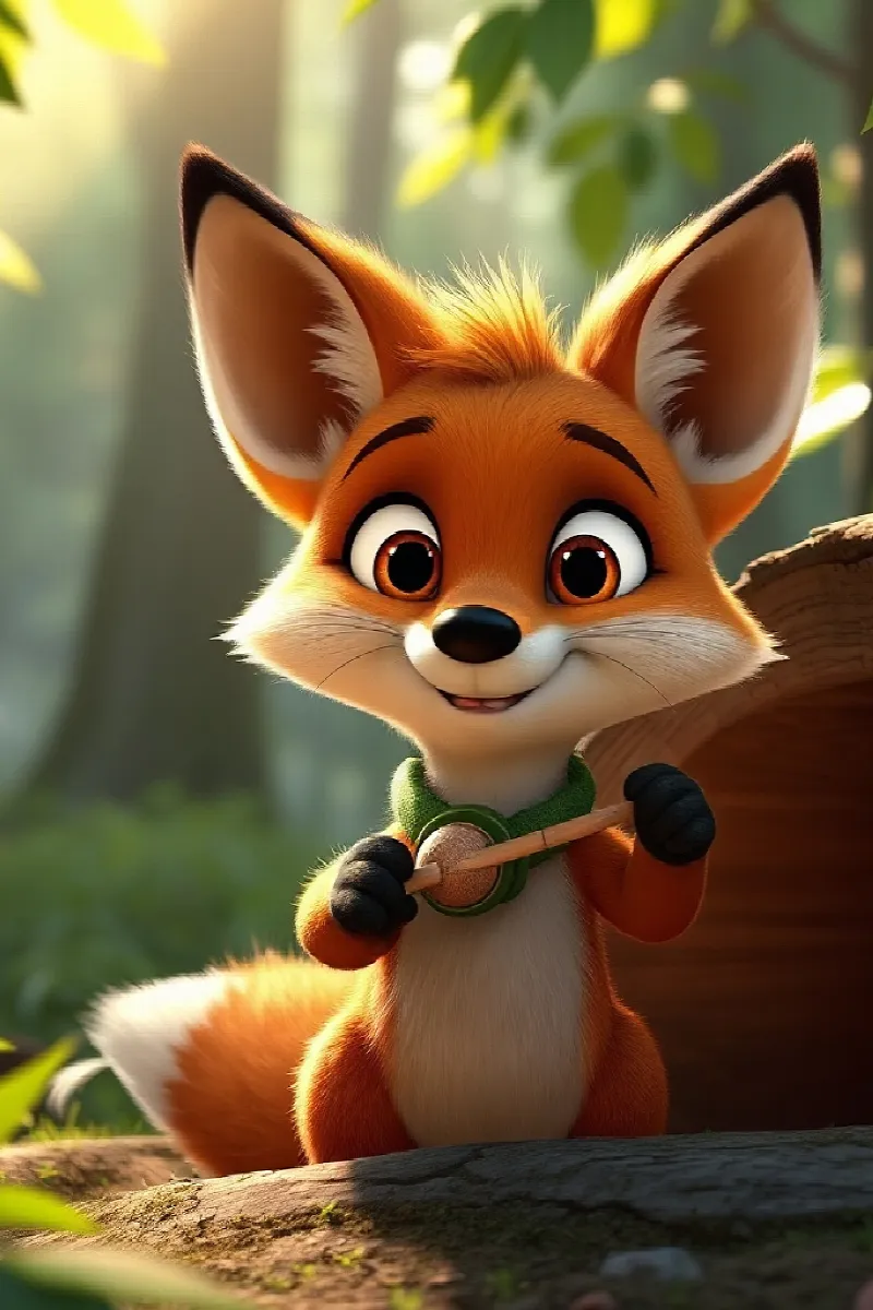 Picture 1 from the tale The Little Fox Orchestra