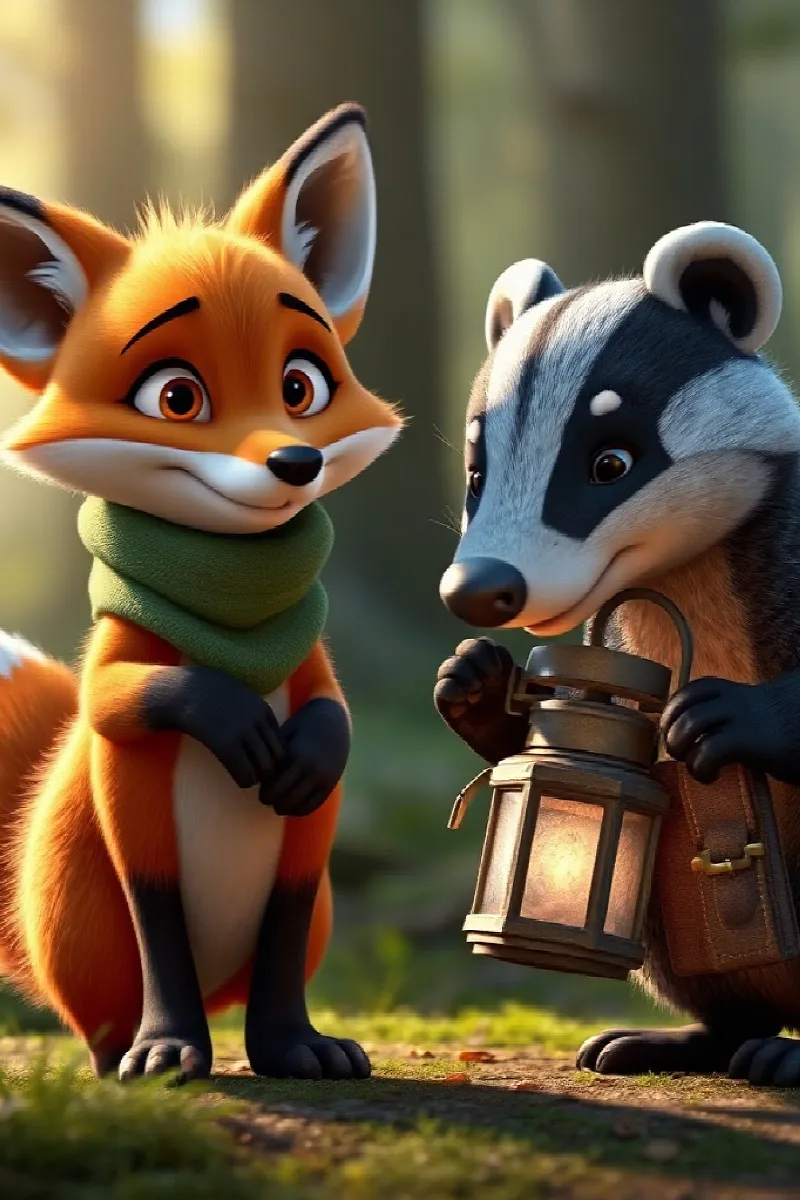 Picture 4 from the tale The Little Fox's Lantern