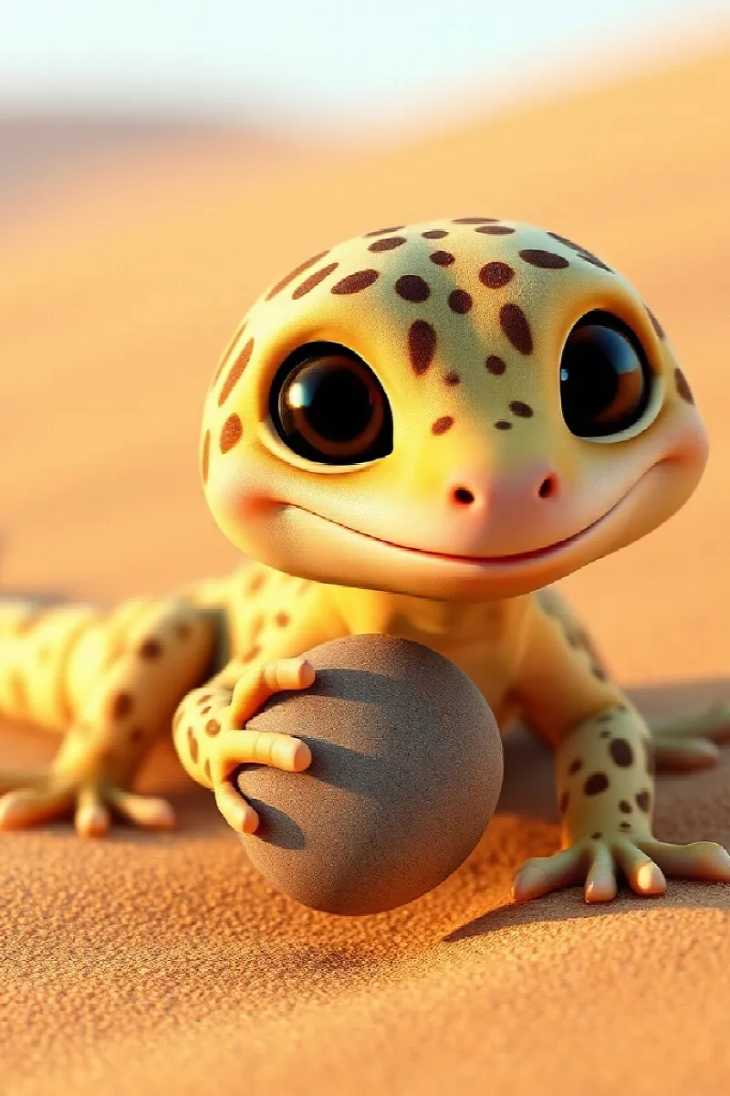 Picture 1 from the tale The Little Leopard Gecko