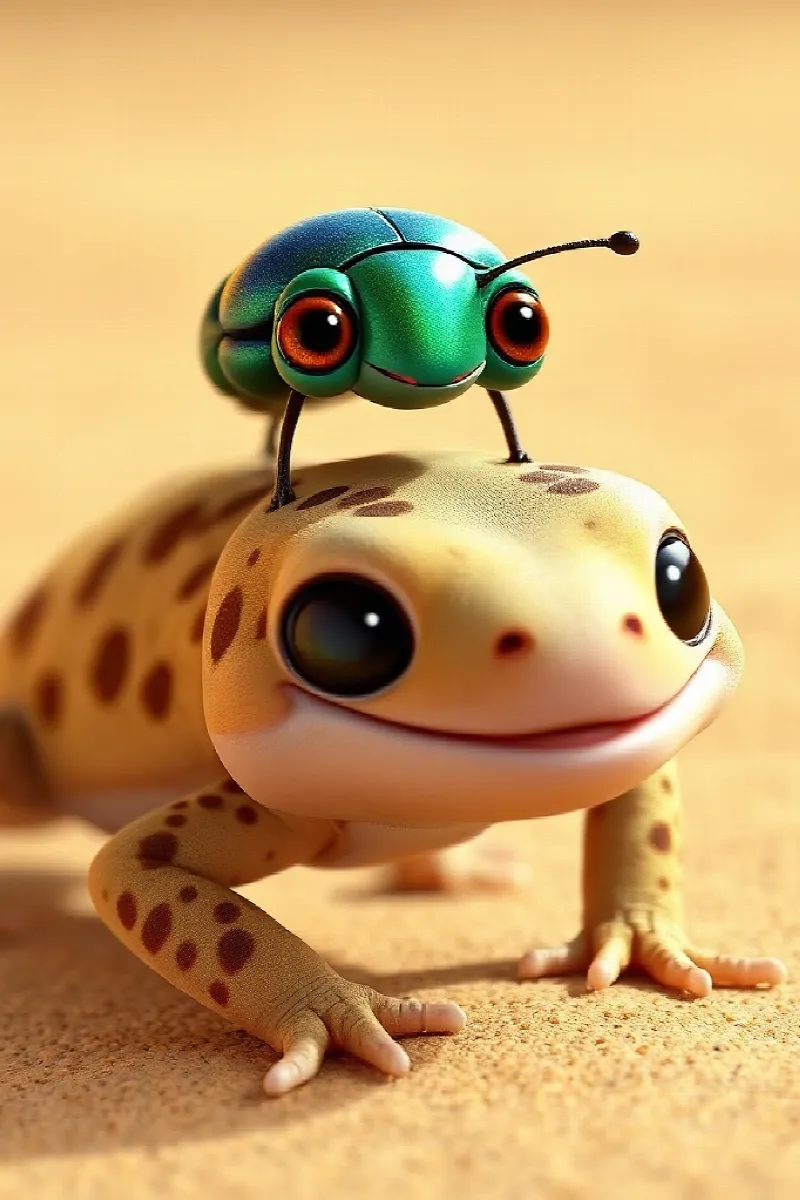Picture 2 from the tale The Little Leopard Gecko