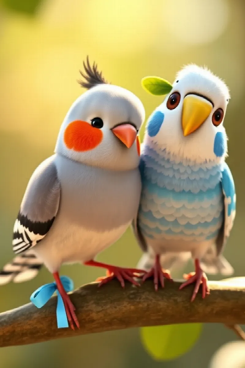 Picture 4 from the tale The Little Zebra Finch