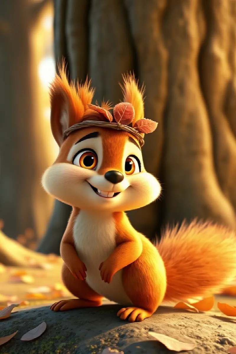 Picture 1 from the tale The Squirrel's Autumn Parade