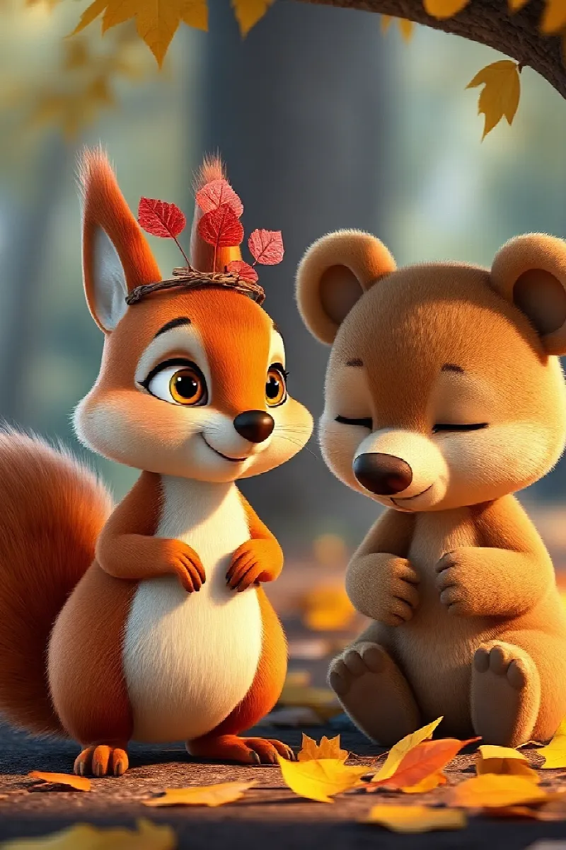 Picture 3 from the tale The Squirrel's Autumn Parade