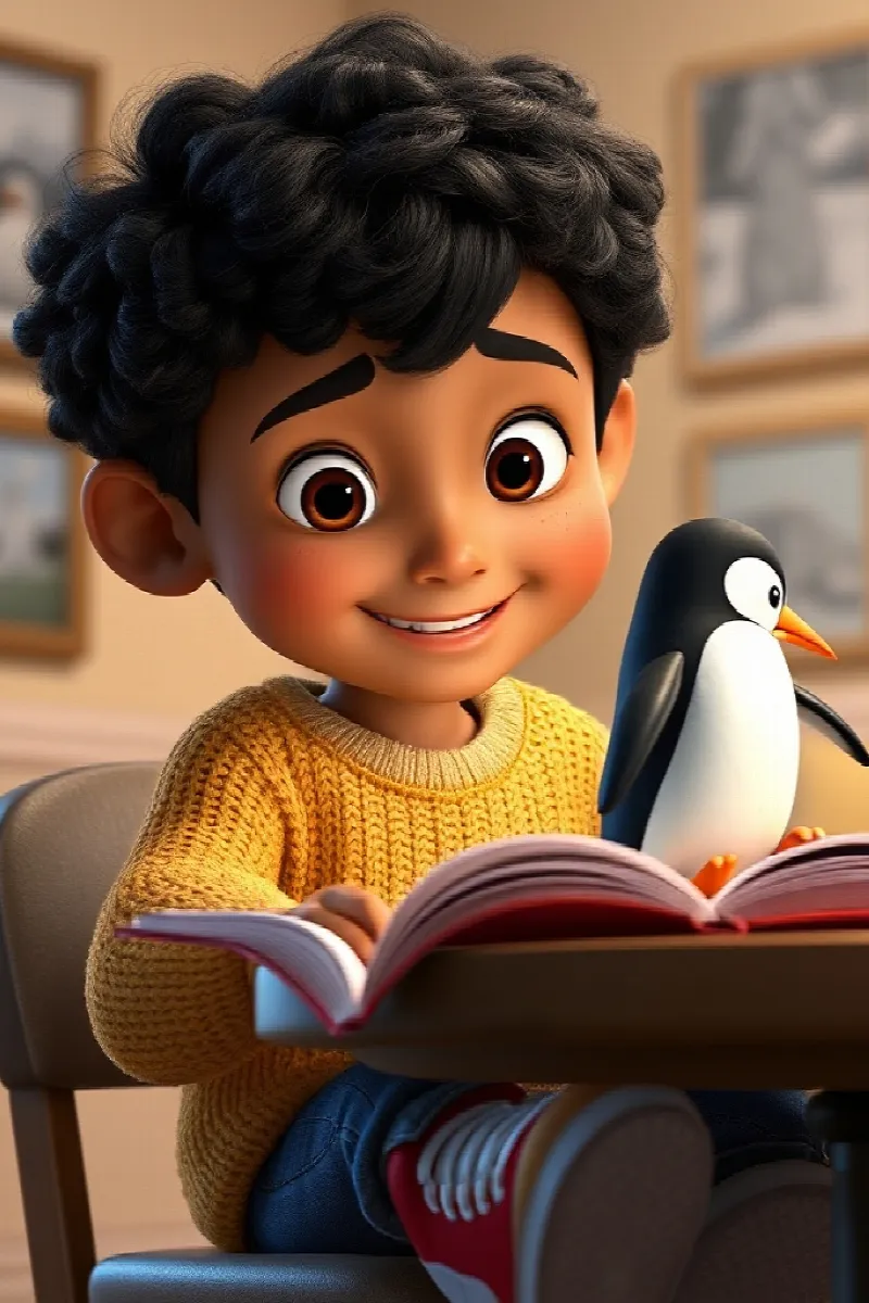 Oğlan ve Penguen masalından 2. resim