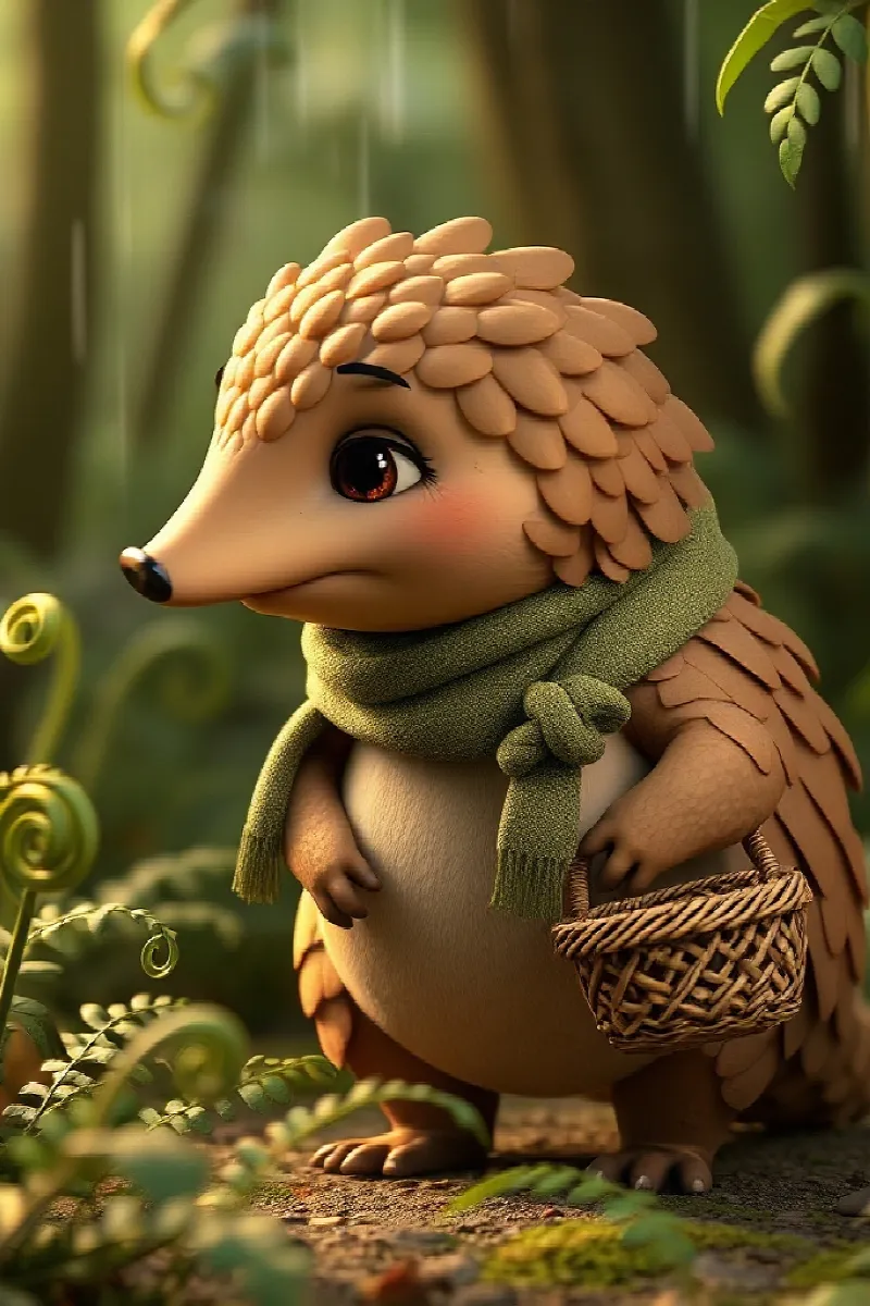 Pangolinin Pikniği masalından 1. resim