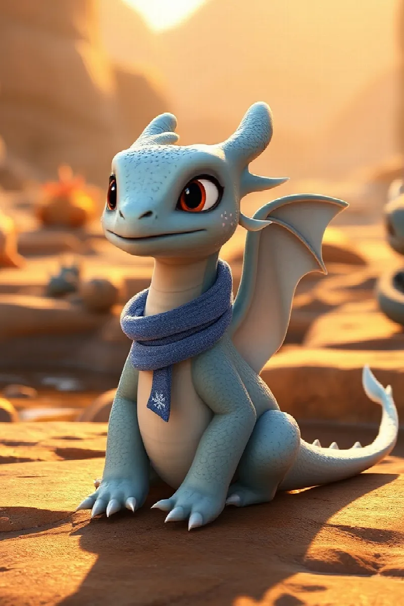 Picture 1 from the tale The Dragon Who Loved Snow