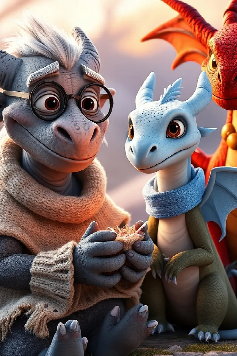 Picture 3 from the tale The Dragon Who Loved Snow