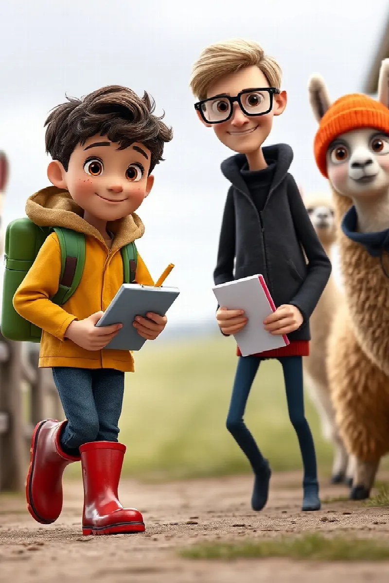 Picture 4 from the tale The Boy and the Alpaca Farm