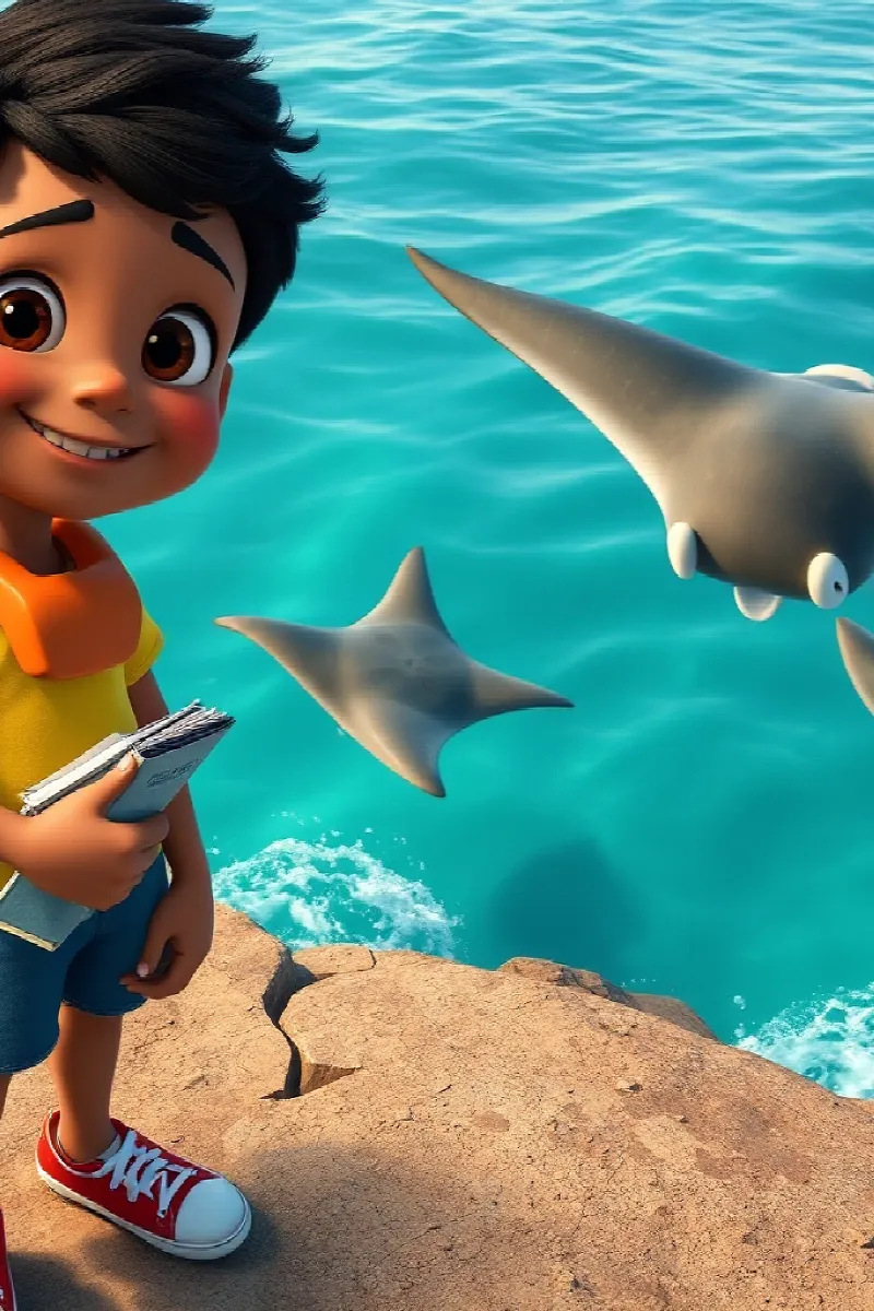 Picture 2 from the tale The Boy and the Little Manta