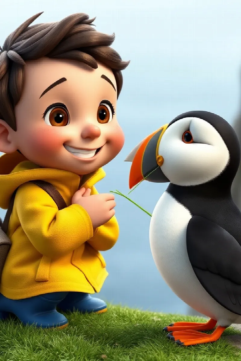 Picture 3 from the tale The Boy and the Little Puffin