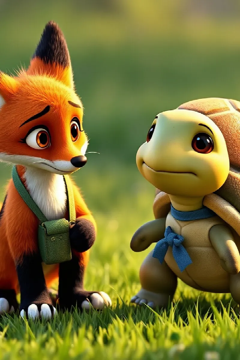 Picture 4 from the tale The Fox and the Little Turtle