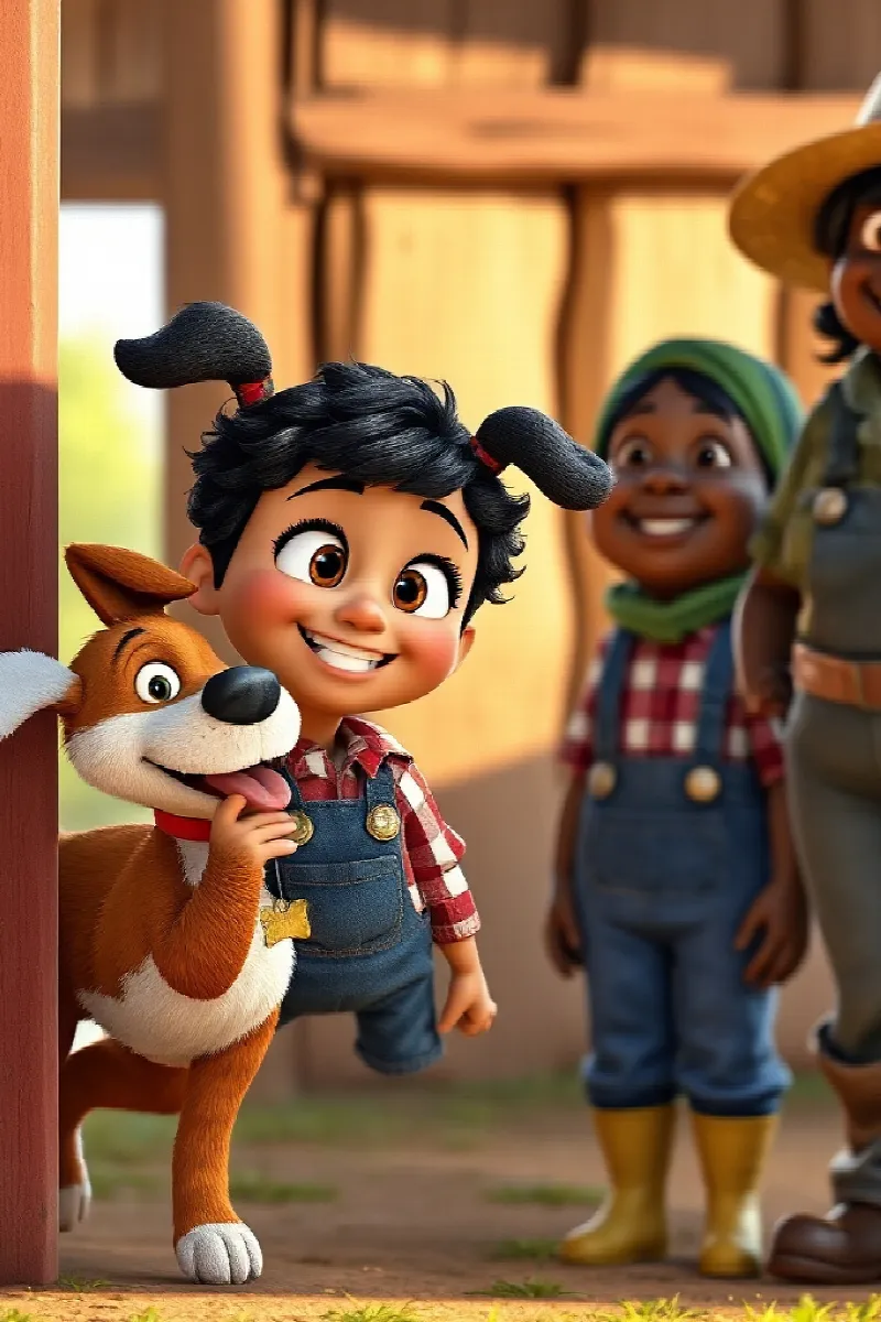 Picture 2 from the tale The Girl and the Farm Dog