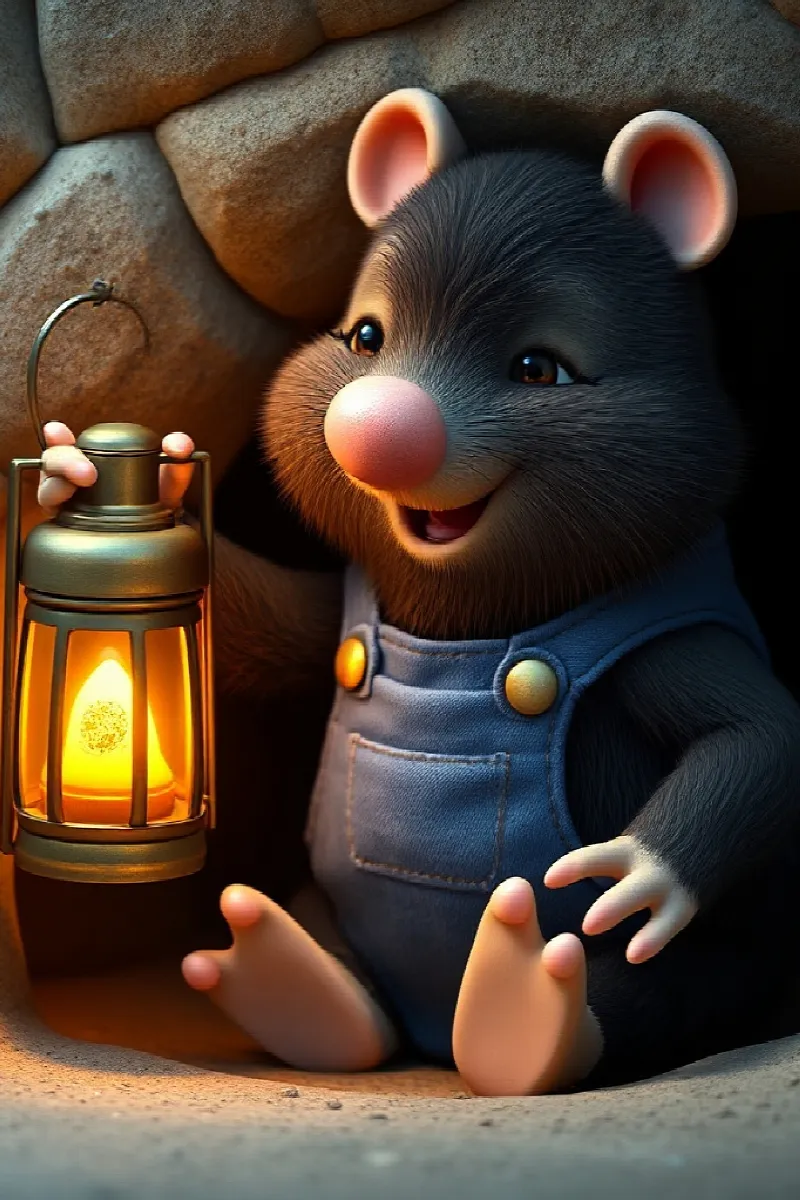 Picture 4 from the tale The Little Mole's Lantern