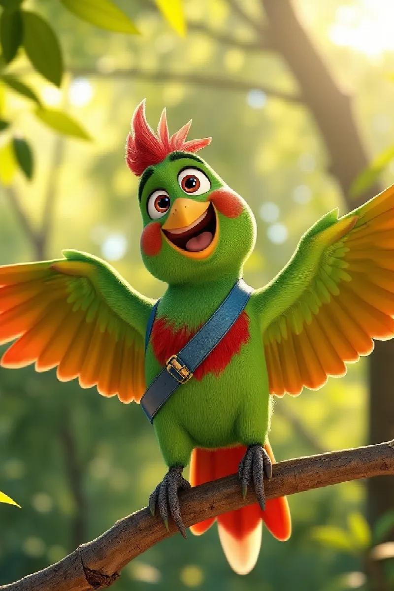 Picture 1 from the tale The Parrot and the Tortoise