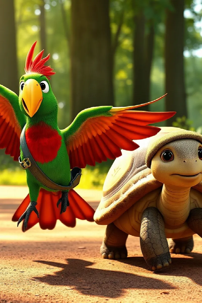 Picture 4 from the tale The Parrot and the Tortoise