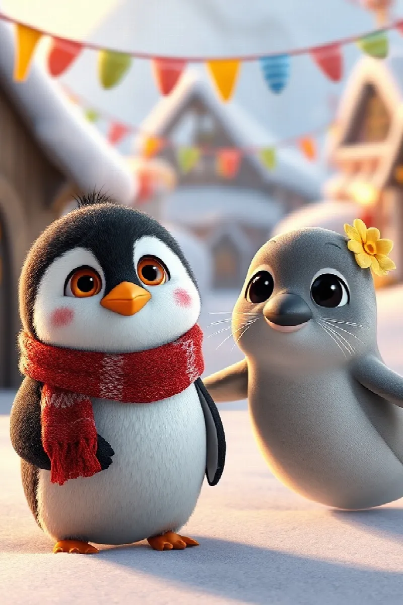 Picture 1 from the tale The Penguin's Orange Boots