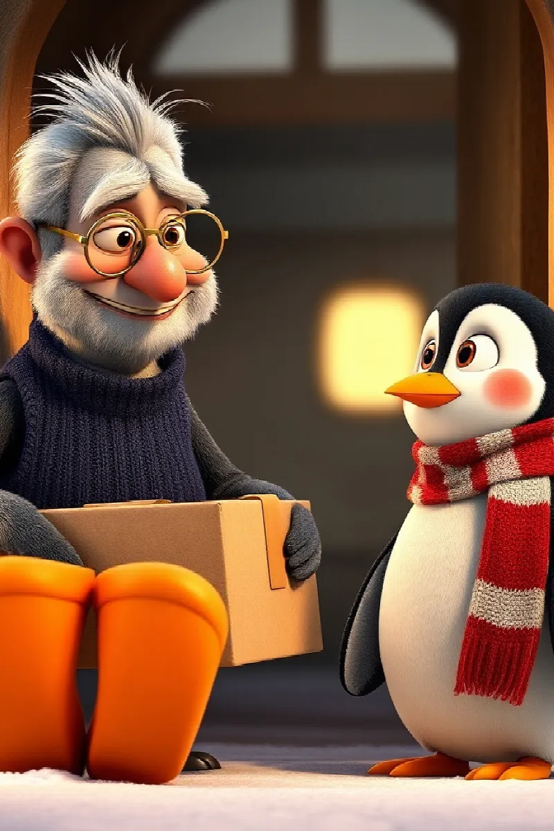 Picture 2 from the tale The Penguin's Orange Boots