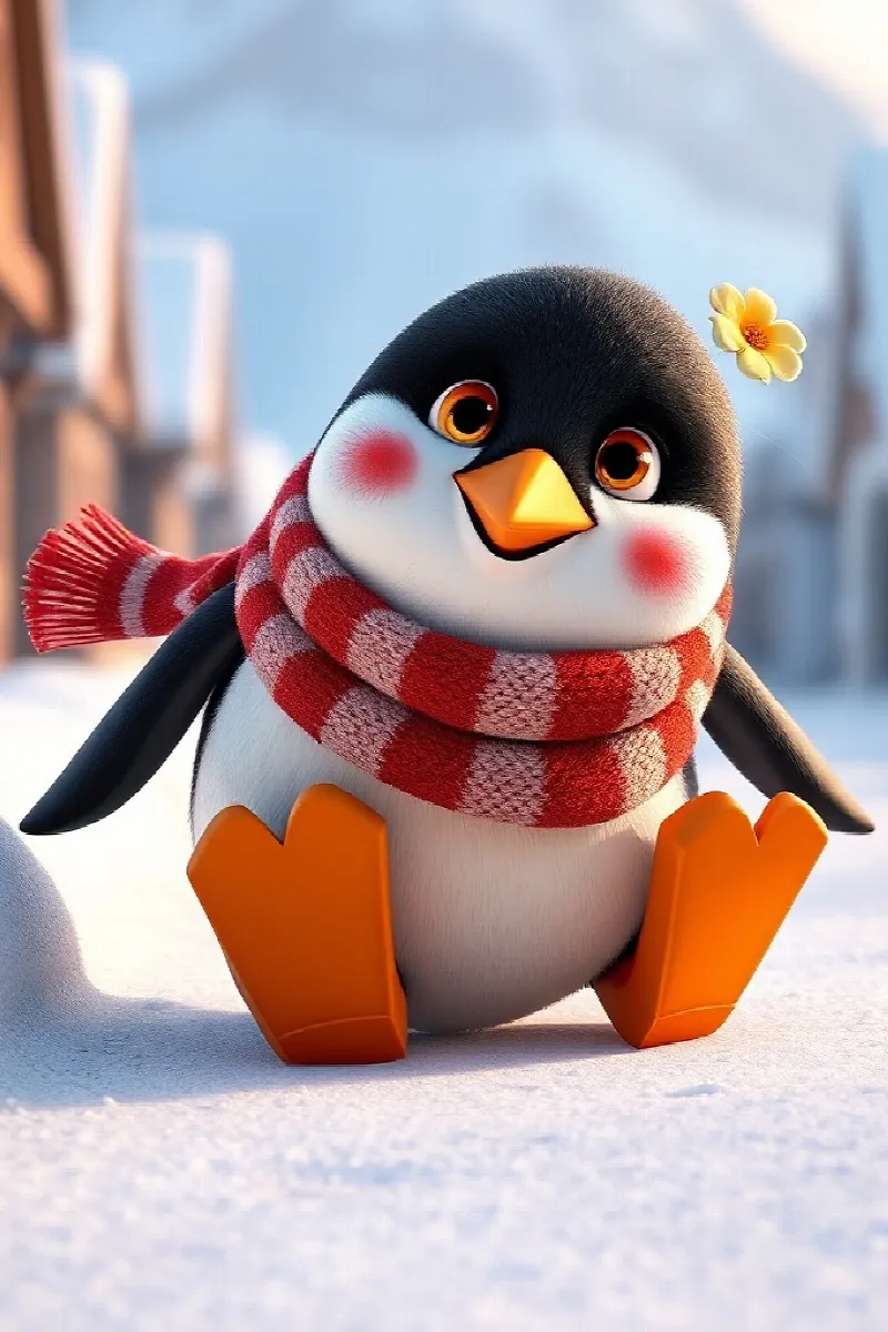 Picture 3 from the tale The Penguin's Orange Boots