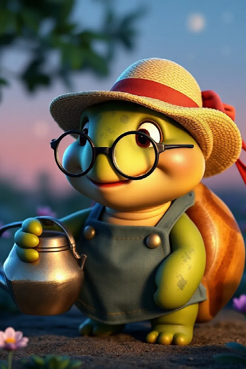 Picture 2 from the tale The Turtle's Moonlight Garden