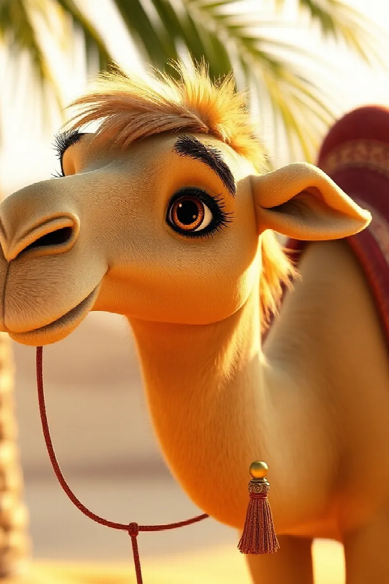 Picture 2 from the tale The Boy and the Curious Camel