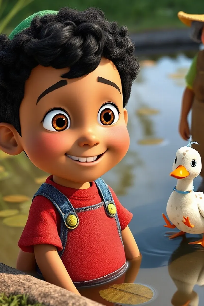 Picture 3 from the tale The Boy and the Duck
