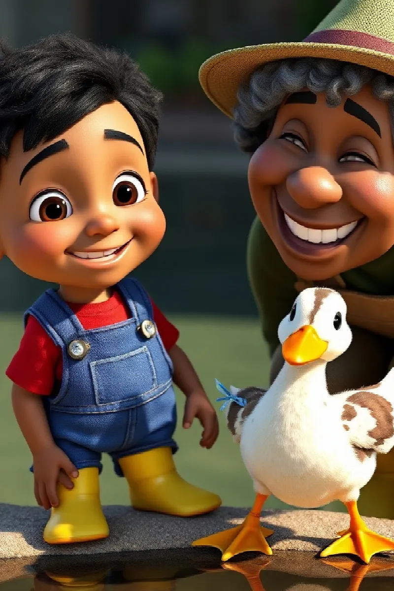 Picture 4 from the tale The Boy and the Duck
