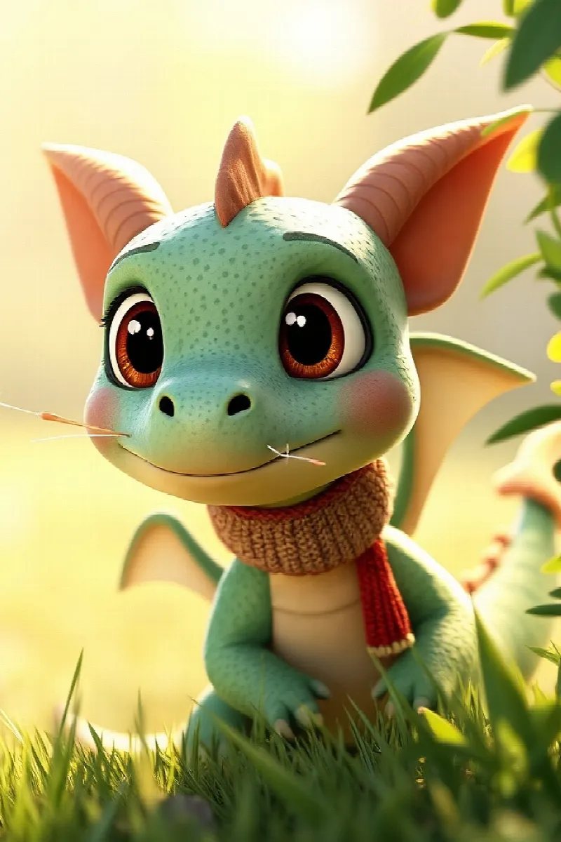 Picture 2 from the tale The Boy and the Tiny Dragon