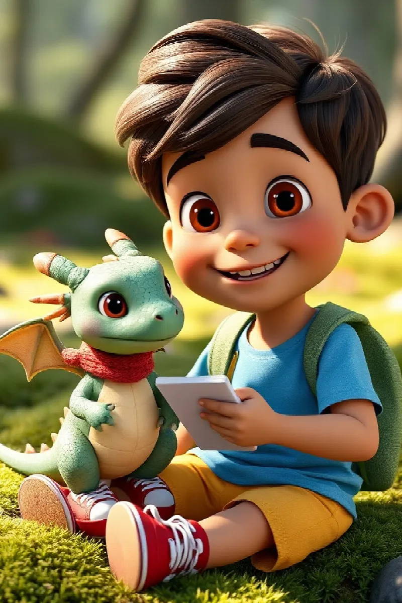 Picture 4 from the tale The Boy and the Tiny Dragon