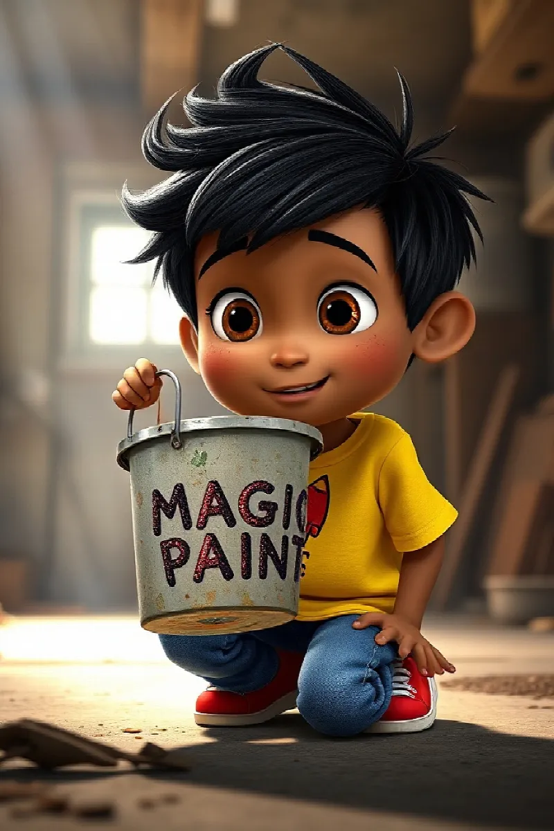 Picture 1 from the tale The Enchanted Paint Bucket
