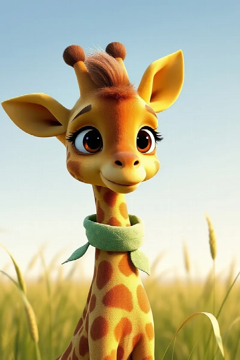 Picture 1 from the tale The Giraffe and the Flamingo