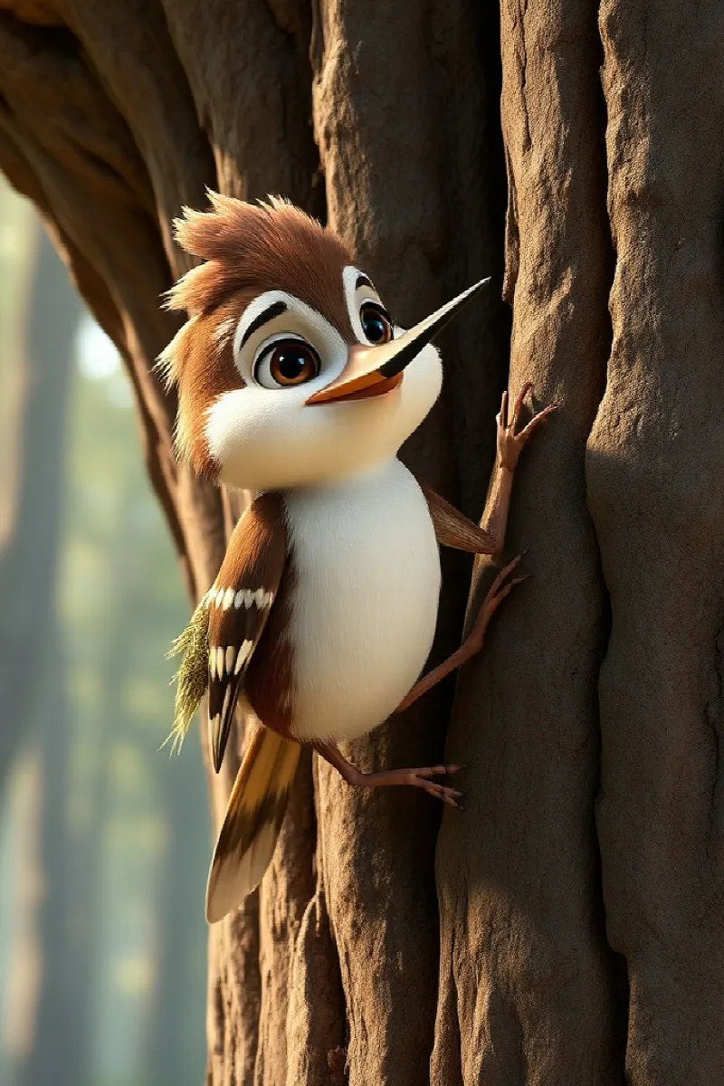 Picture 1 from the tale The Little Treecreeper