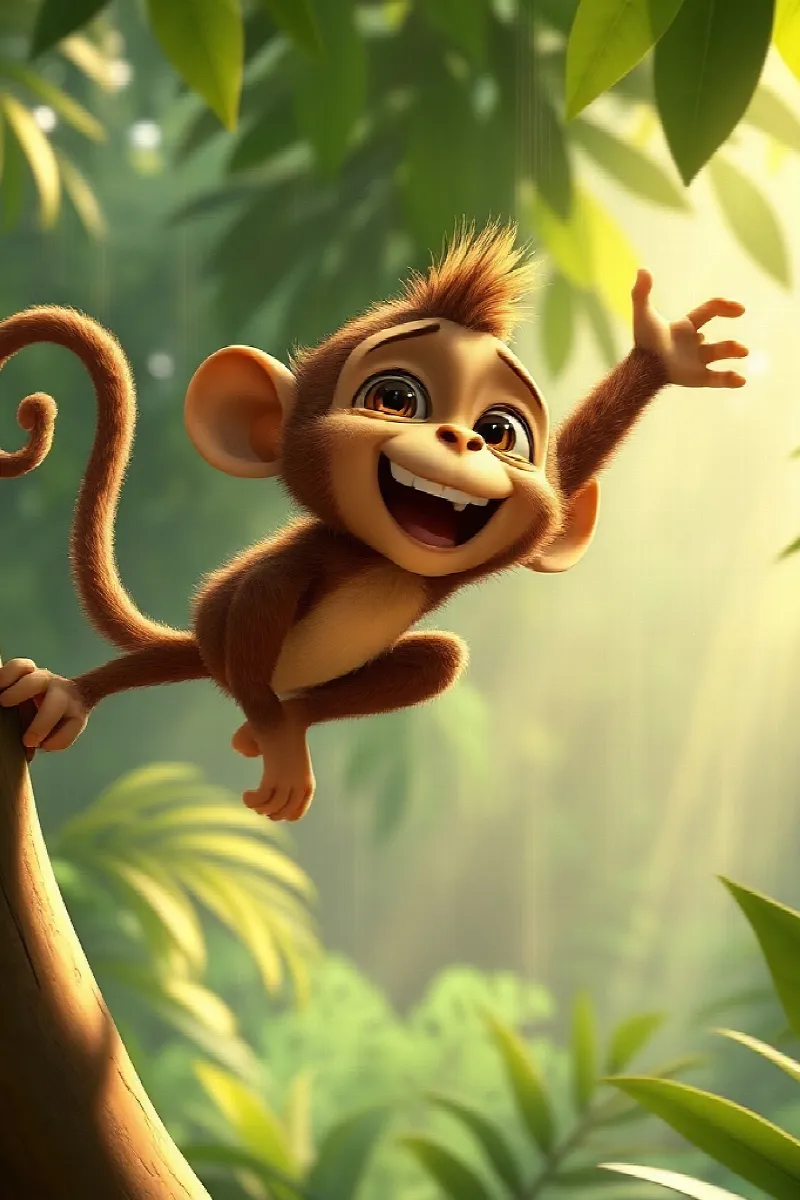 Picture 1 from the tale The Monkey and the Sloth