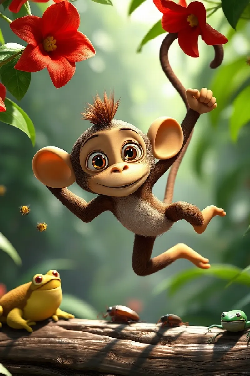 Picture 2 from the tale The Monkey and the Sloth