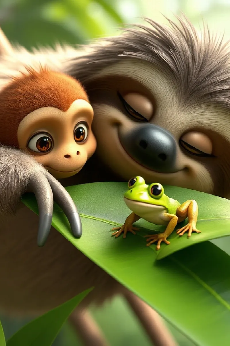 Picture 4 from the tale The Monkey and the Sloth
