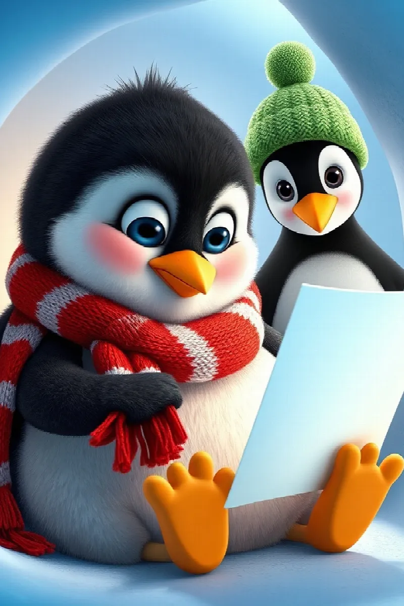 Picture 3 from the tale The Penguin's Snowy Letter