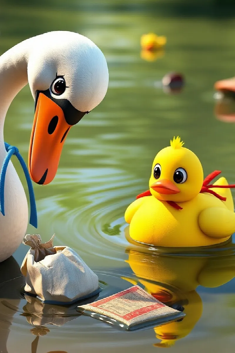 Picture 3 from the tale The Swan and the Duck