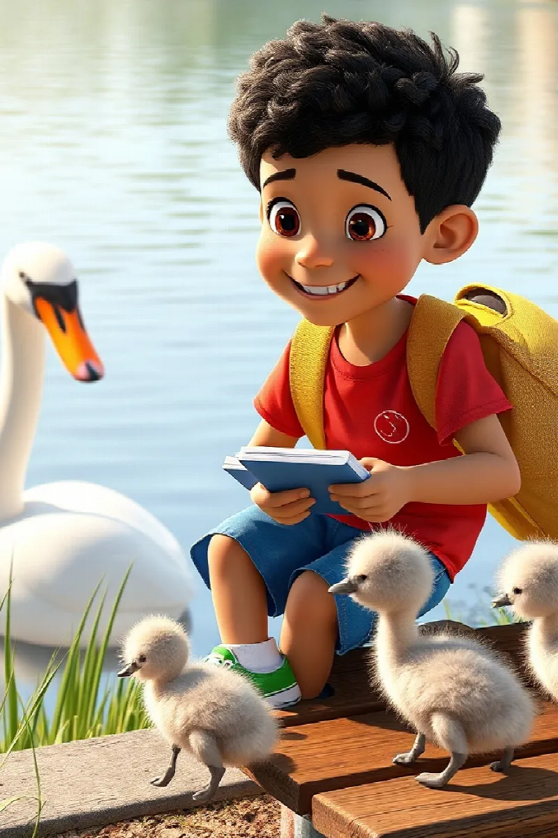 Oğlan ve Küçük Kuğu masalından 2. resim