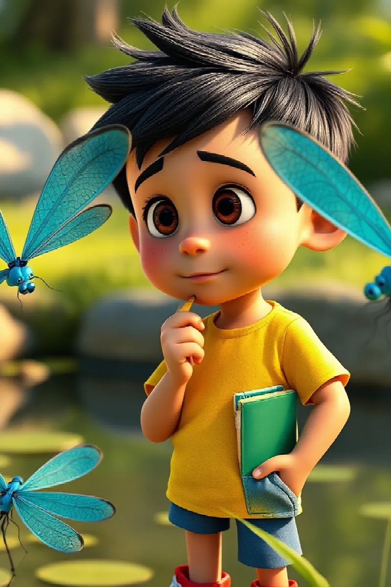 Picture 3 from the tale The Boy and the Dragonfly