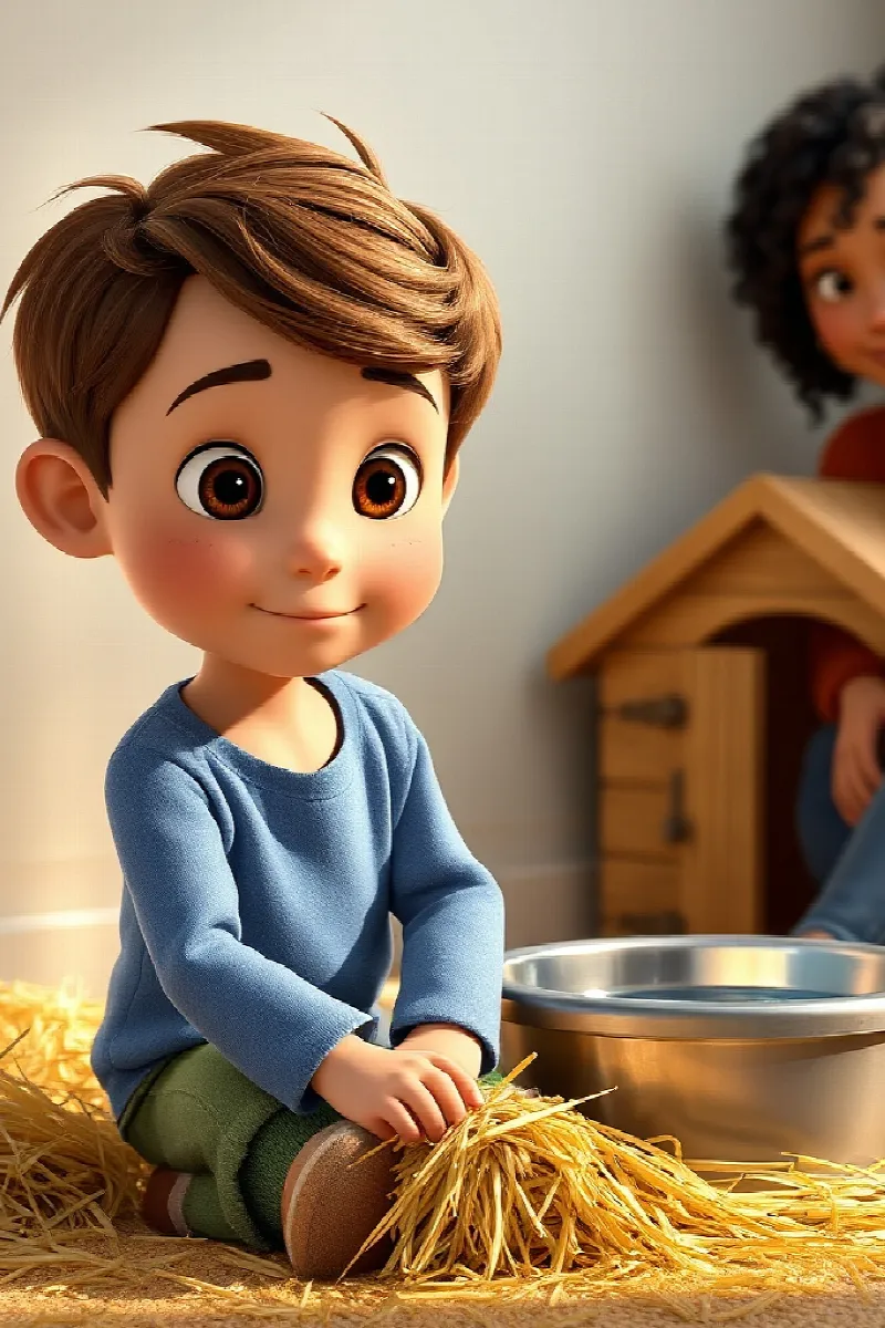 Picture 4 from the tale The Boy and the Rescue Rabbit