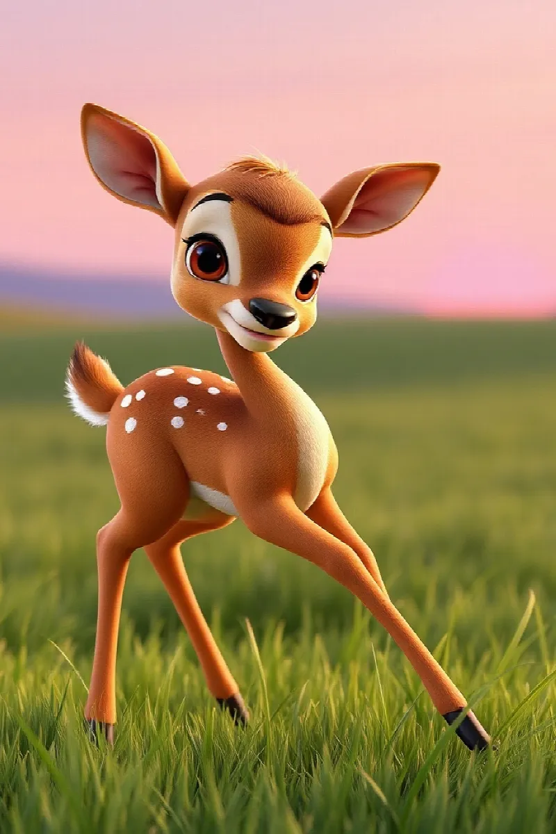 Picture 1 from the tale The Deer and the Bluebird