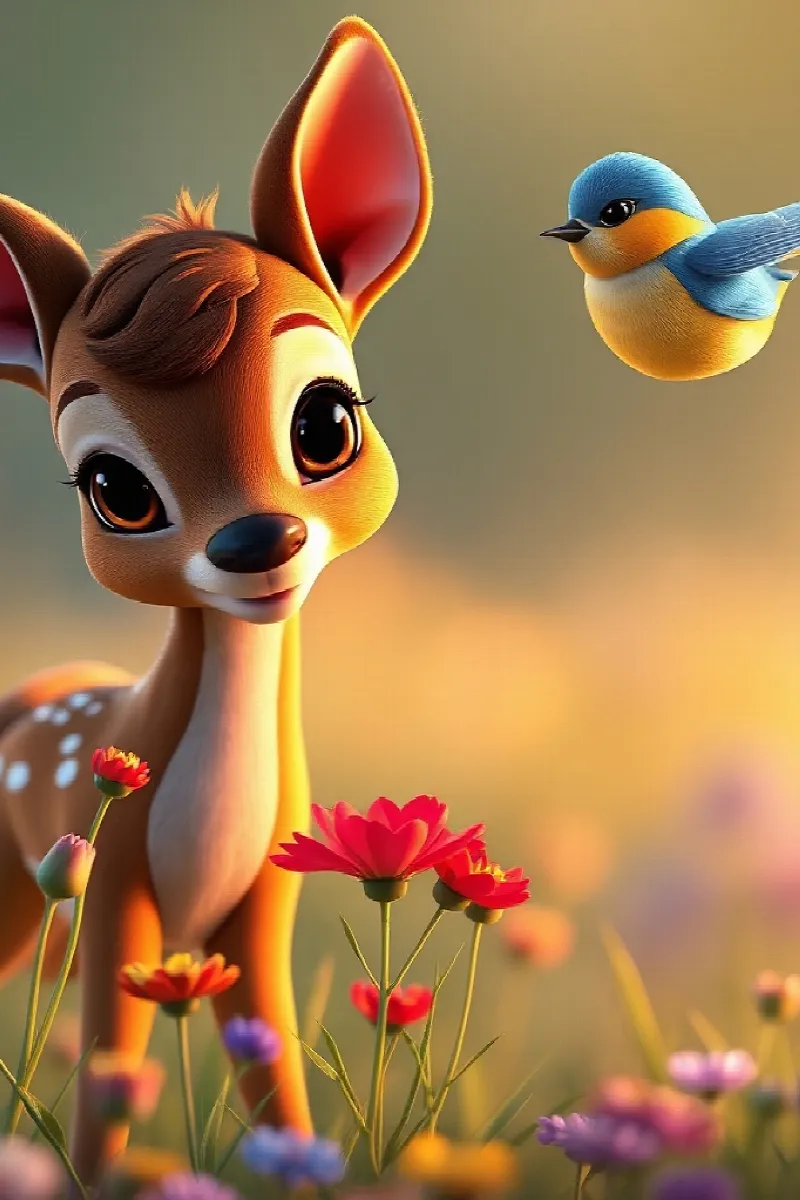 Picture 4 from the tale The Deer and the Bluebird