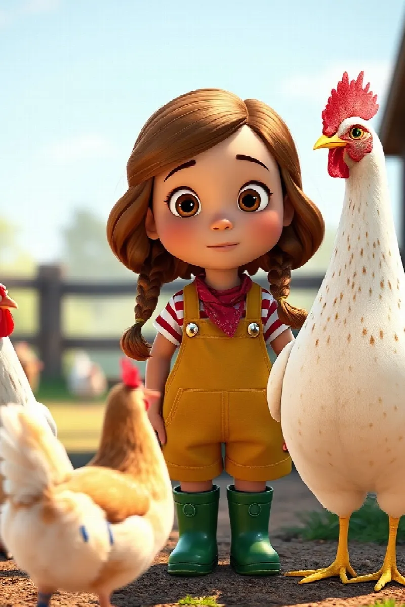 Picture 1 from the tale The Girl and the Chicken