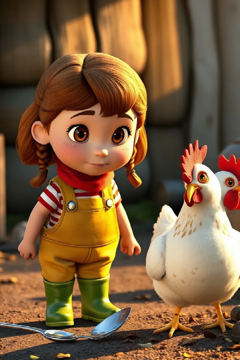 Picture 4 from the tale The Girl and the Chicken