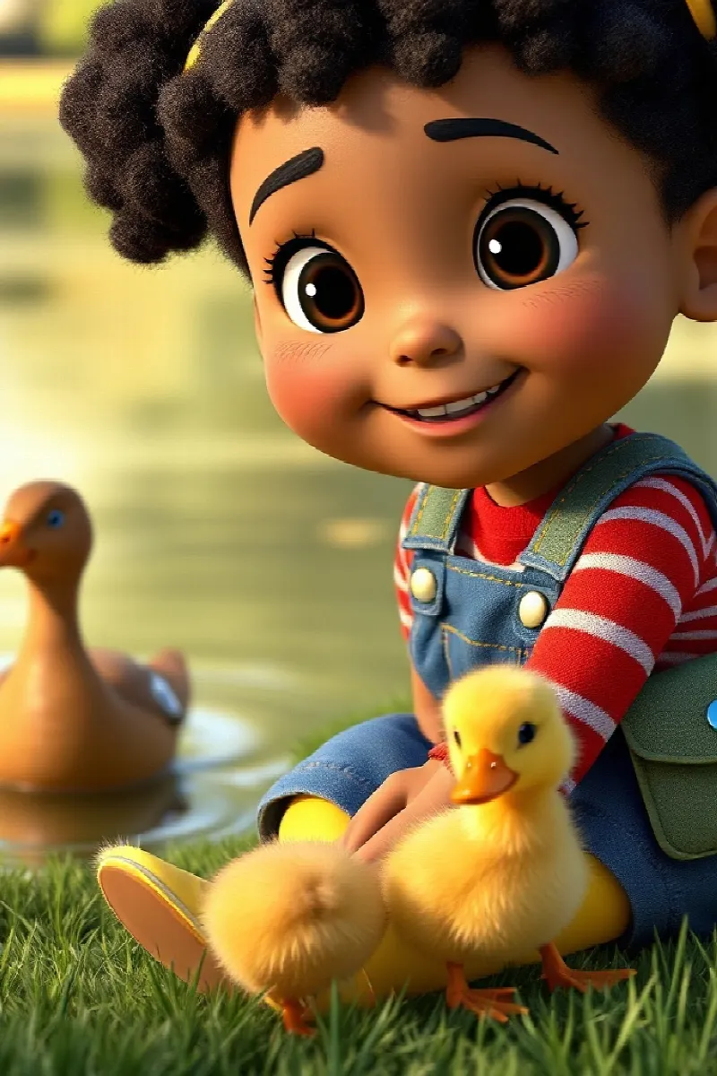Picture 3 from the tale The Girl and the Ducklings