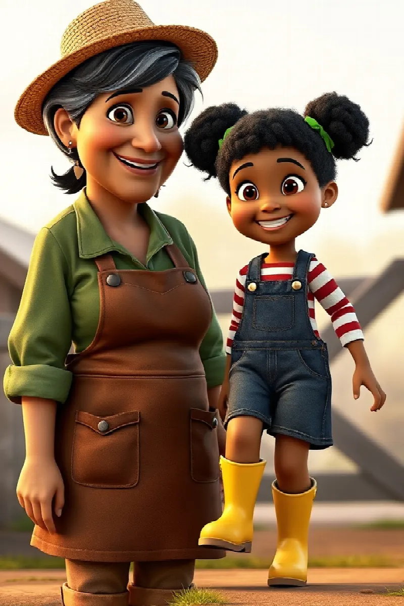Picture 2 from the tale The Girl and the Little Pig